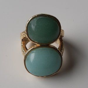 NWOT Beyond Rings Jewelry 14K Amzaonite Mother & Child Ring Size 6